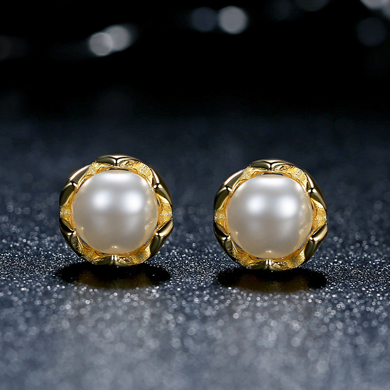 silver pearl jewellery earrings with fresh water pearl