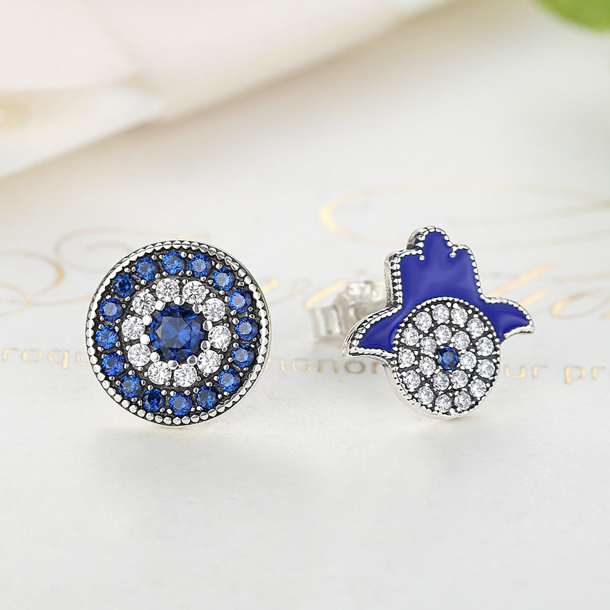 Fashion sterling silver stud earrings for Valentine's day