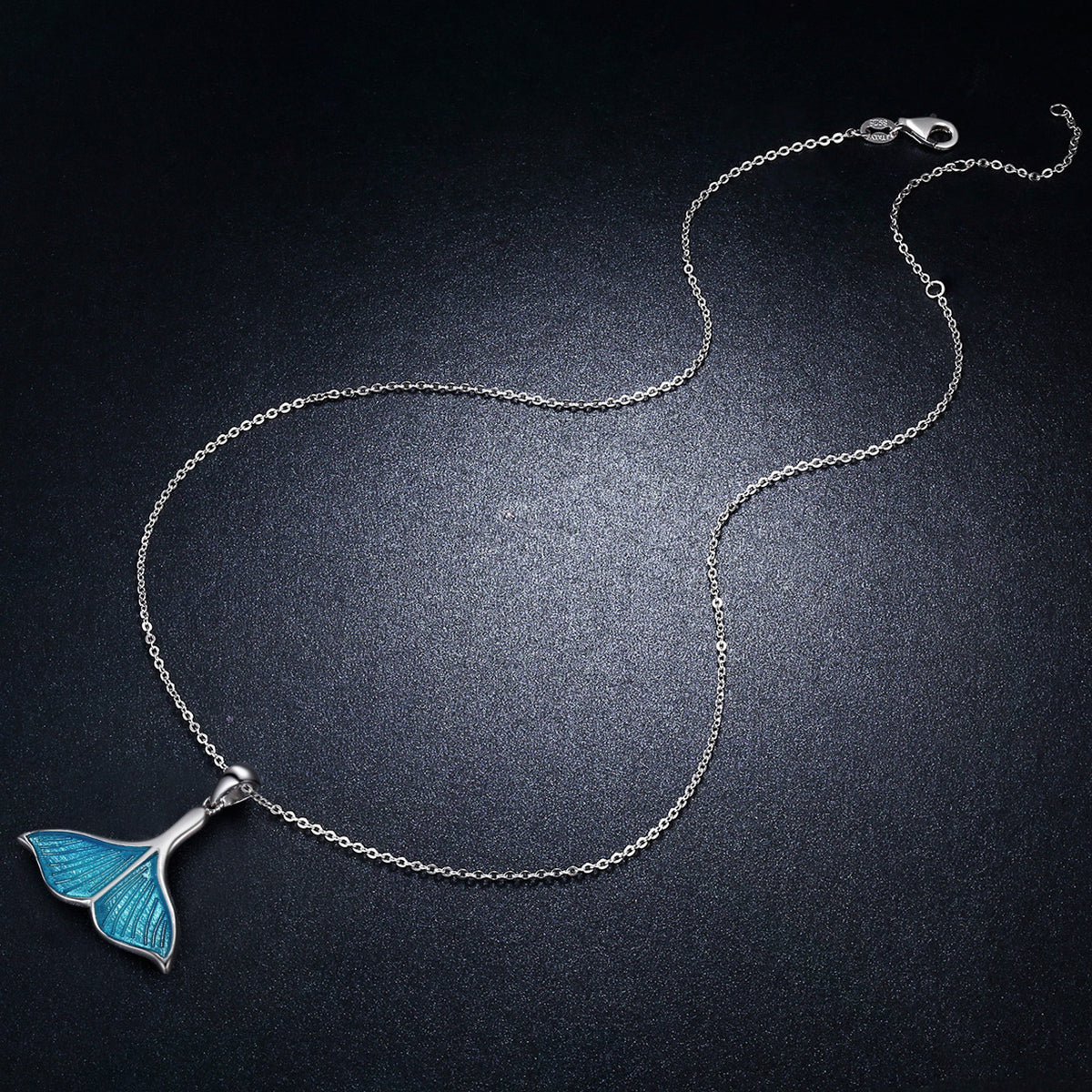 Fashion fish tail Sterling silver necklaces silver chain necklace for Valentine's day