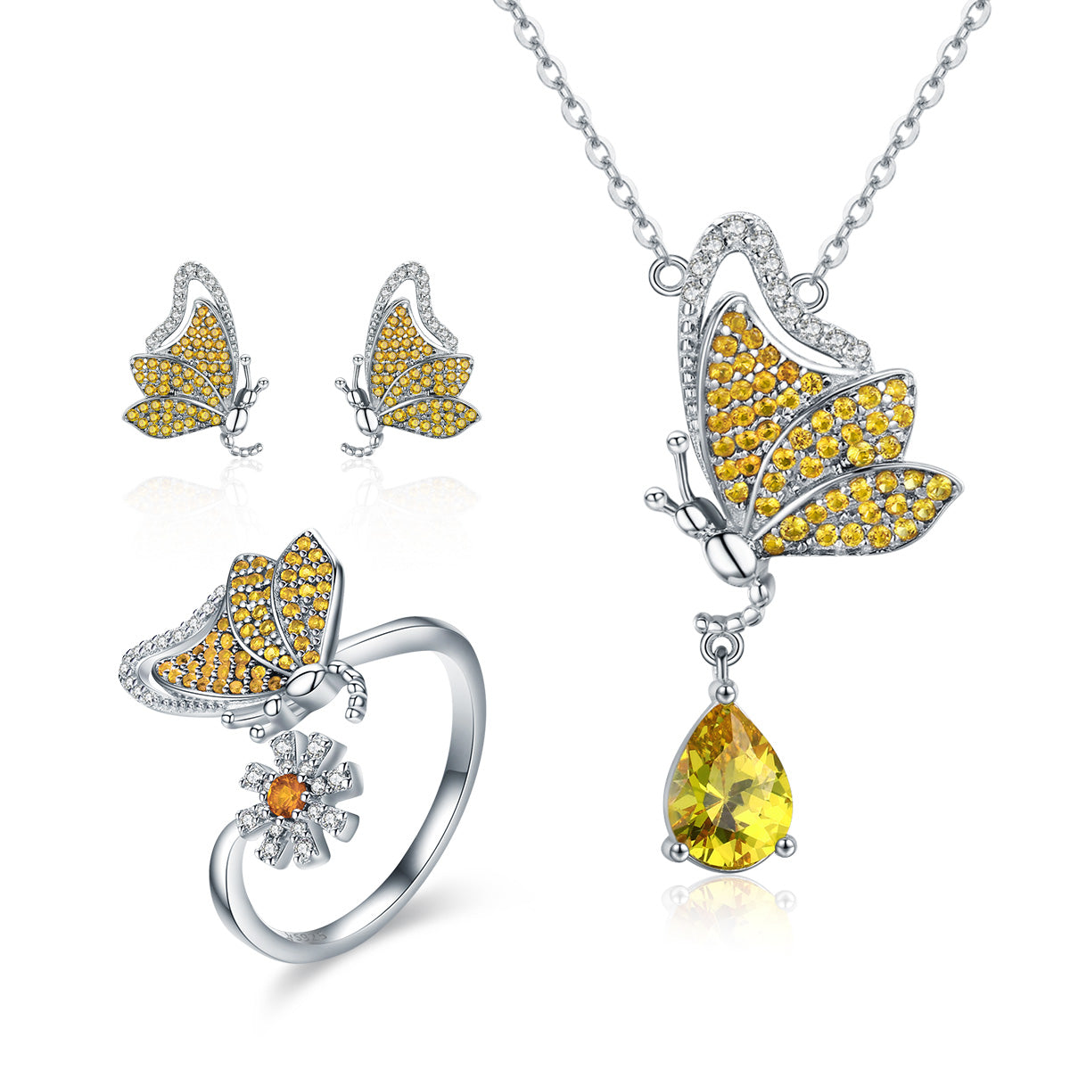 silver butterfly necklace