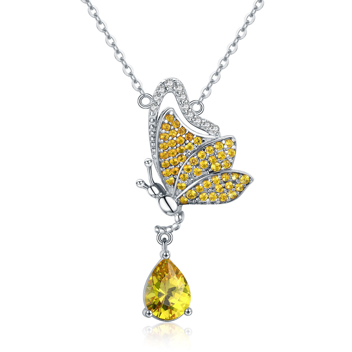 silver butterfly necklace
