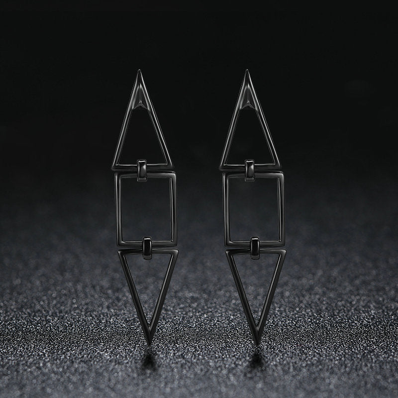 geometric stud earrings