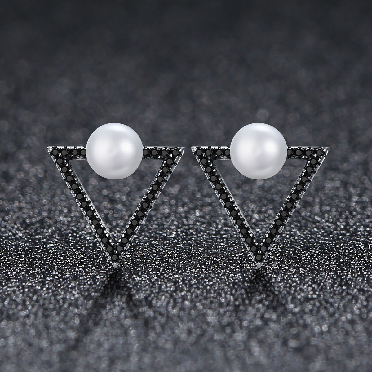 geometric stud earrings