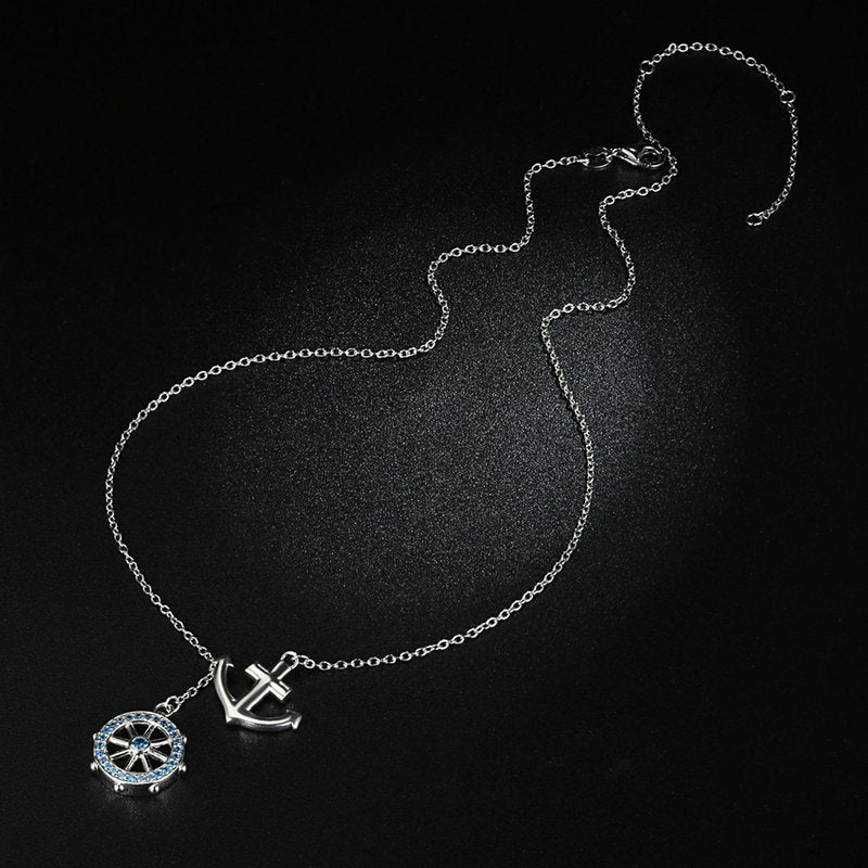 Ship wheel necklace
