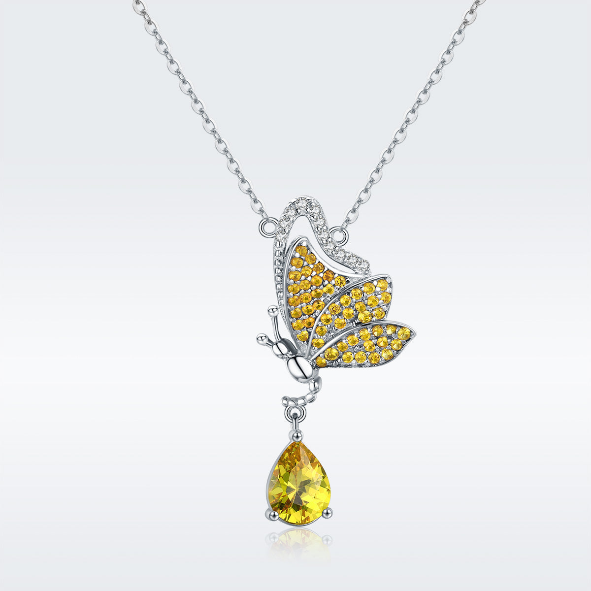 silver butterfly necklace