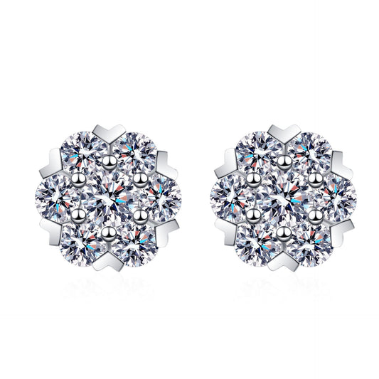 0.5ct Df Color Brilliant Round Cut Lab Created Diamond Earrings Moissanite Stud Earrings