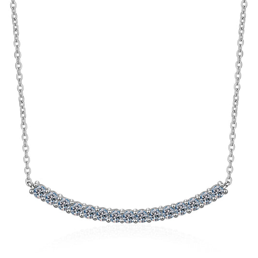 0.9ct Moissanite Psterling Silver Endant Necklace Smile Face Necklace