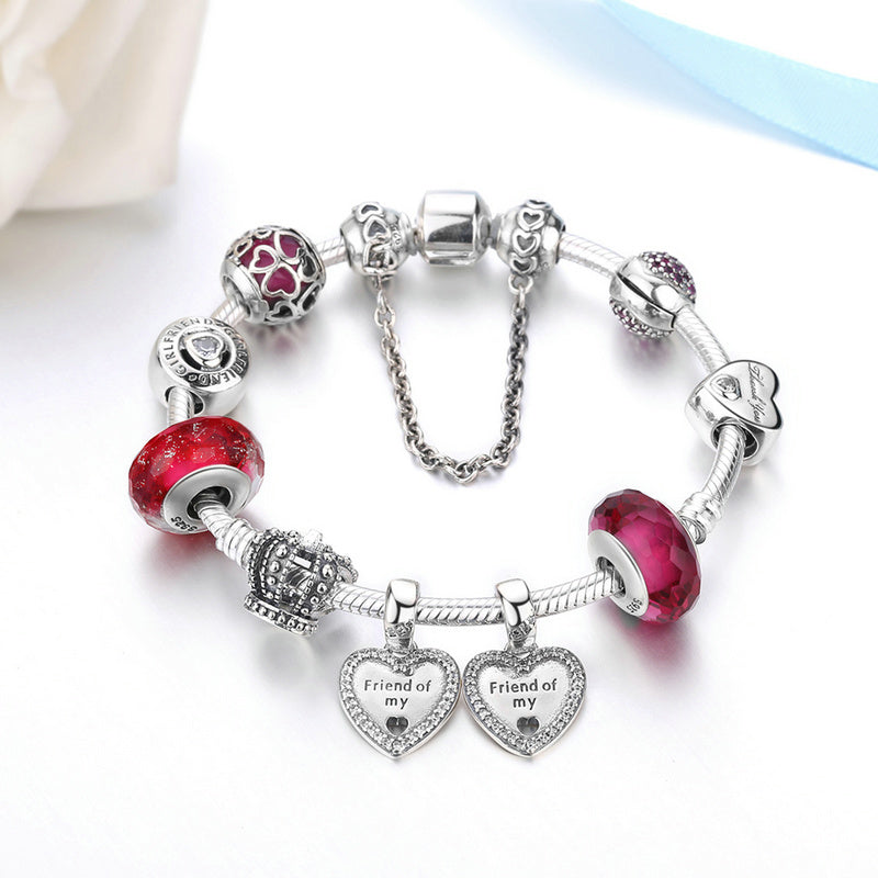 Sterling silver charm mom charm bracelet