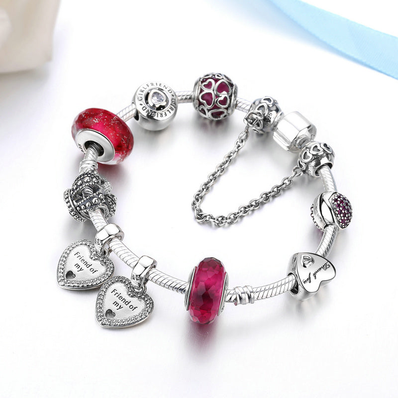 Sterling silver charm mom charm bracelet