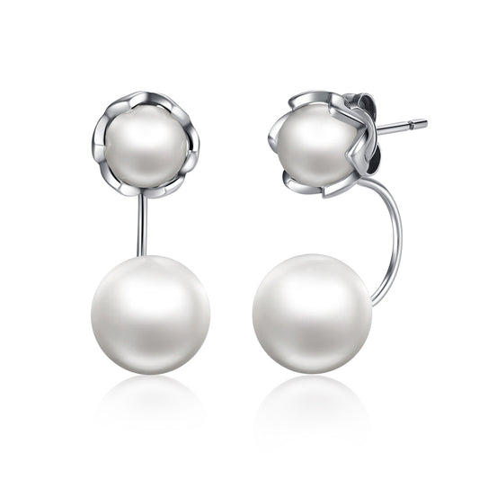 pearl earrings sterling silver earrings  solid sterling silver earrings with pearls pearl jewellery