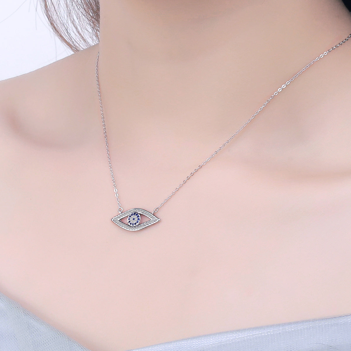 sterling silver eye necklace jewellery evil eye turkish greek eye necklace