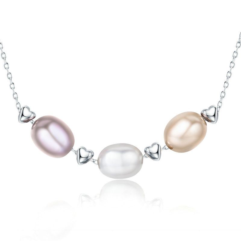 sterling silver pearl jewellery necklace freshwater pearl necklace