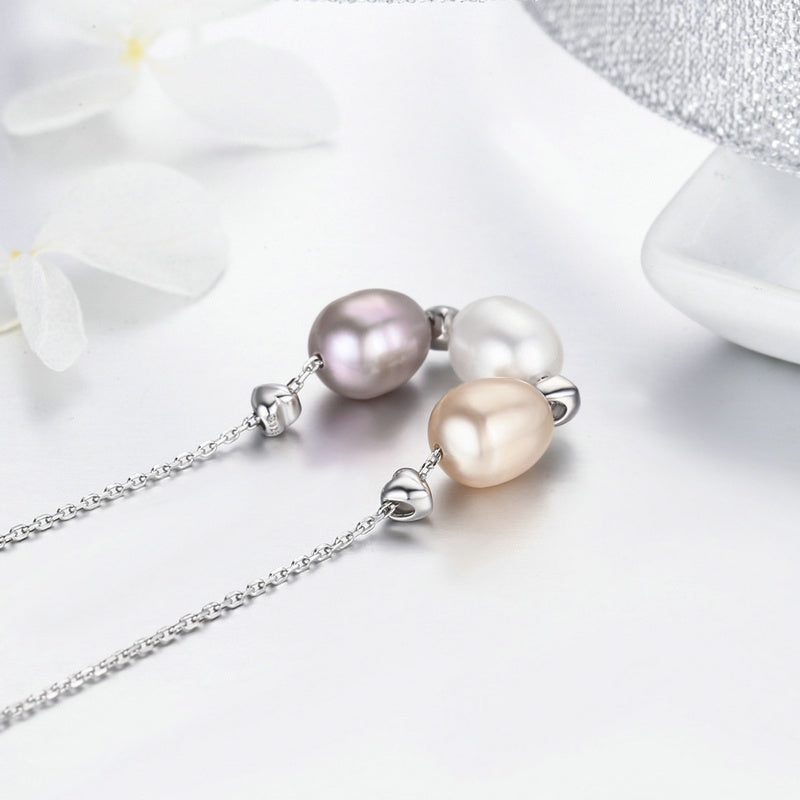 sterling silver pearl jewellery necklace freshwater pearl necklace