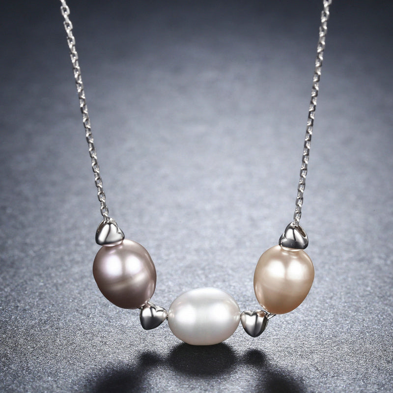 sterling silver pearl jewellery necklace freshwater pearl necklace