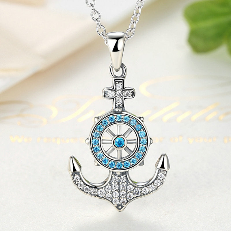 Anchor necklaces in sterling silver anchor jewelry