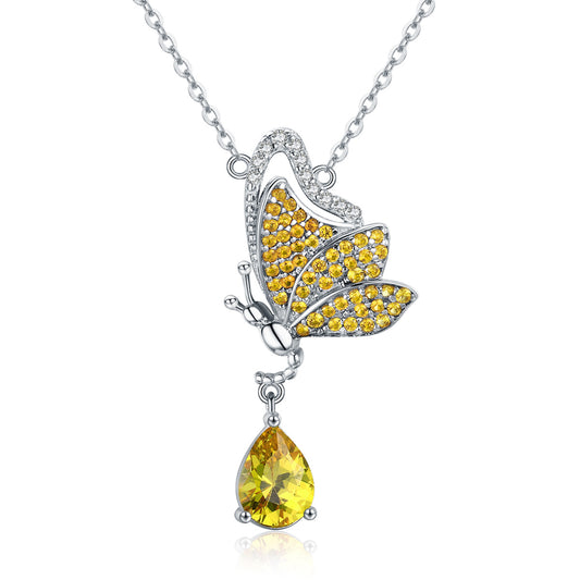 silver butterfly necklace