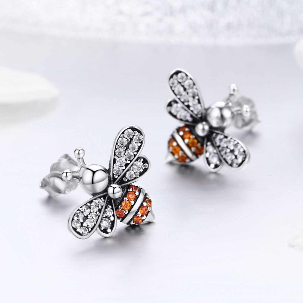 Honey bee earrings