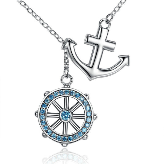 Ship wheel necklace