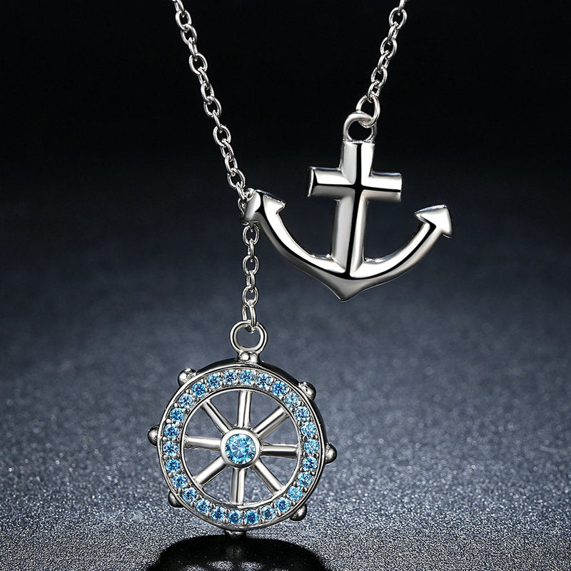 Ship wheel necklace